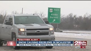 Snow Causing Problems in McAlester