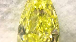 Large Yellow Diamond 15 carat, Pear shape cut