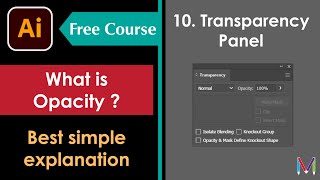 Transparency Panel Illustrator | What is Opacity | Adobe Illustrator tutorials (Hindi - हिंदी) screenshot 5