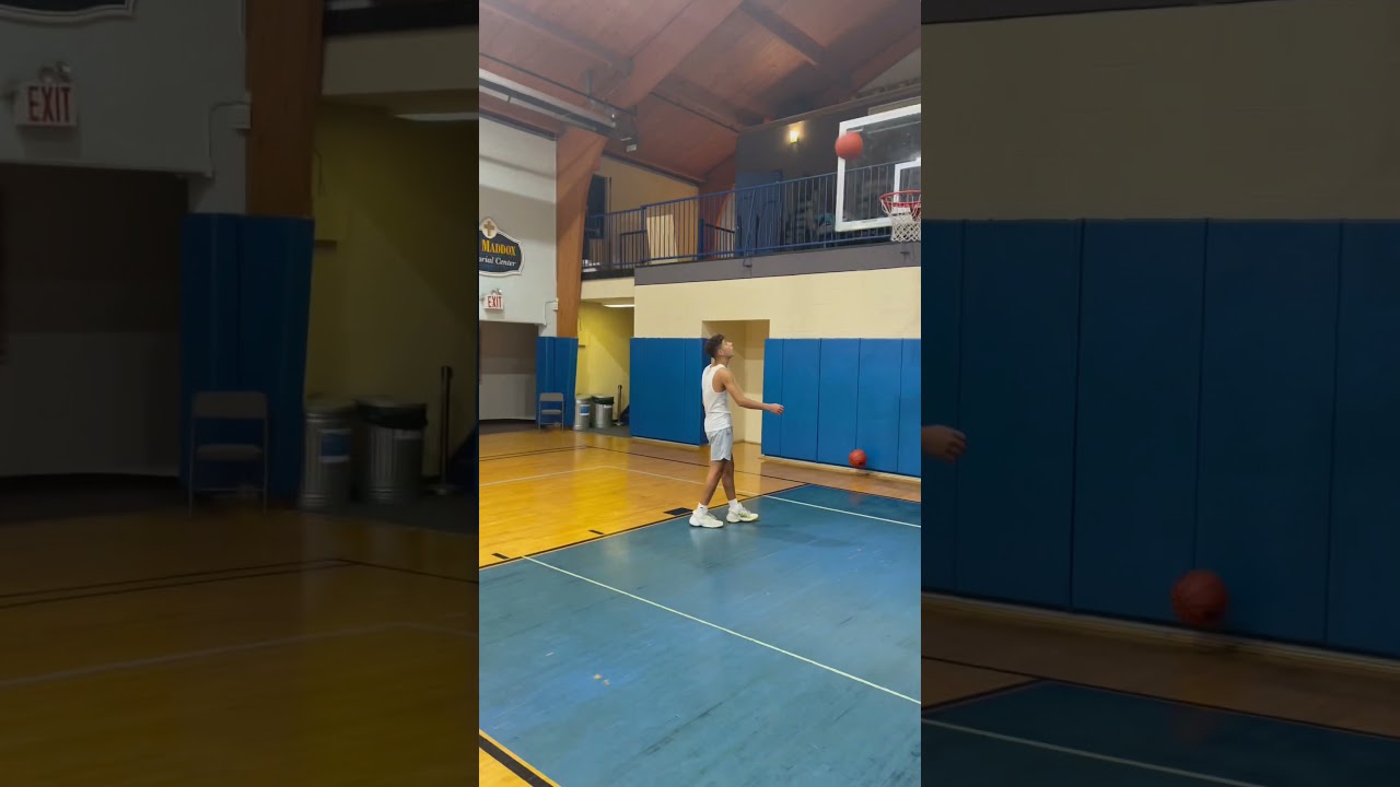 Nicole Melious shooting 3 pointers with her eyes closed, this is easy. Try it!