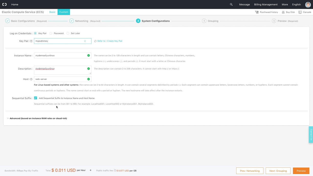how to launch ecs instance in alibaba cloud - YouTube