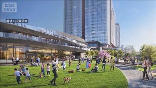 大井町の再開発エリア公開　商業施設など2026年3月開業　東京・品川(2025年10月14日)