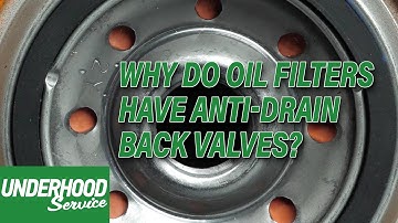 Why Do Oil Filters Have Anti-Drain Back Valves?