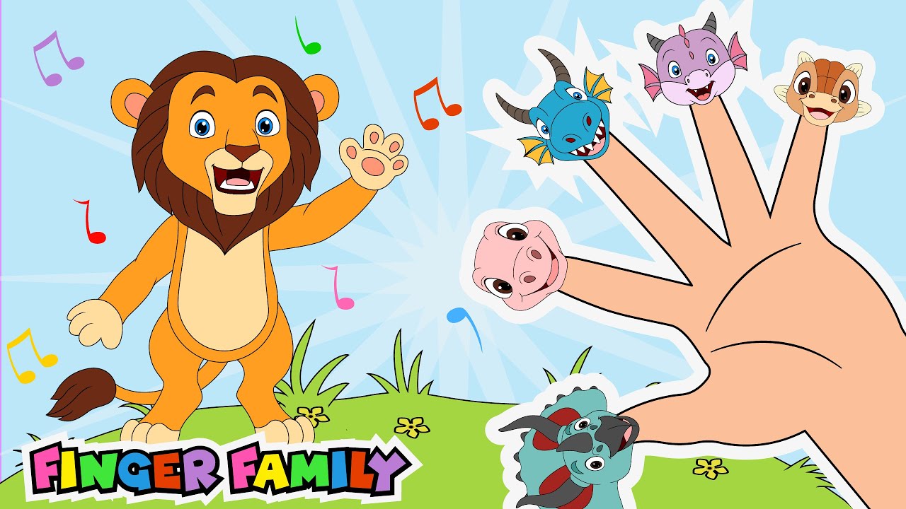 Finger Family Dinosaurs + Finger Family Lions - Nursery Rhymes & Kids Songs | Baby Songs