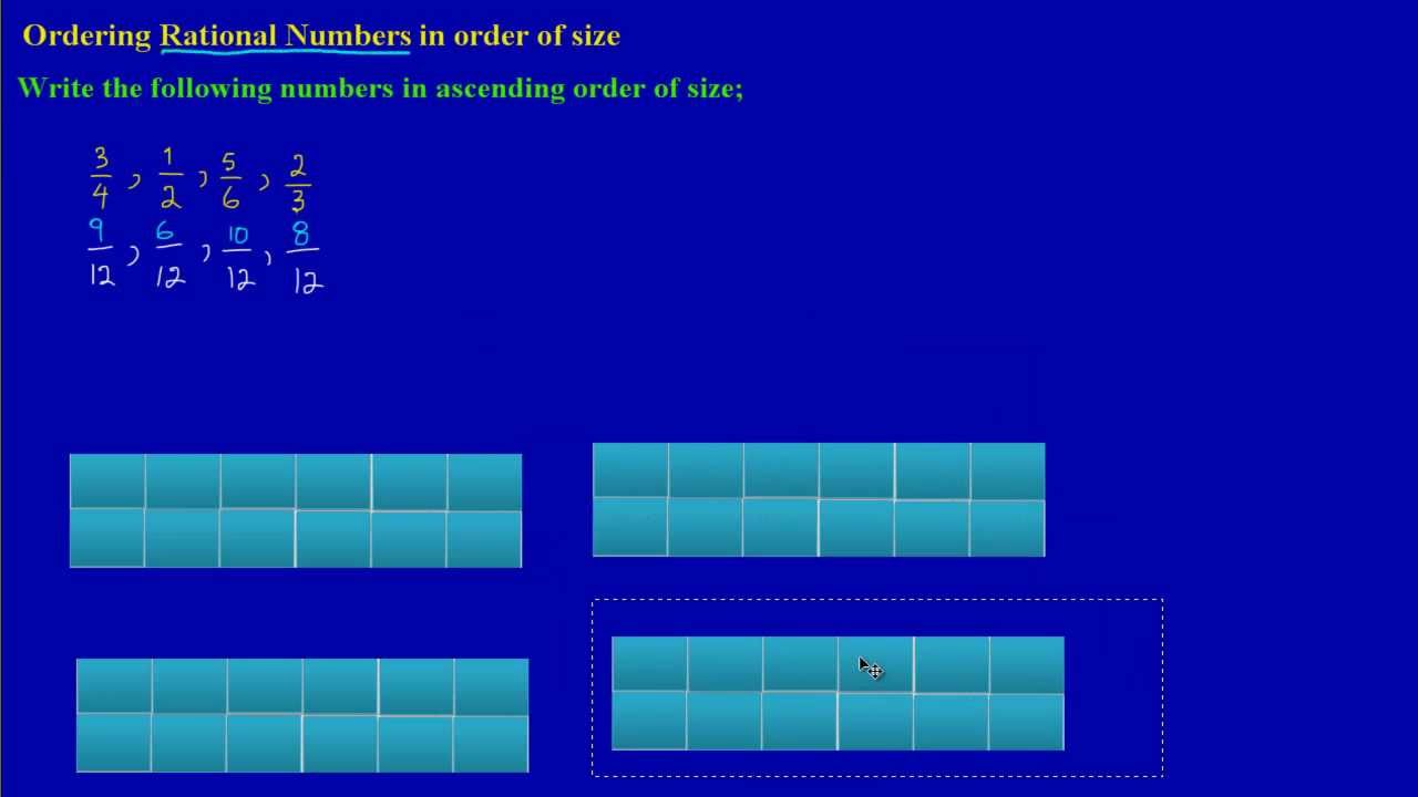 Writing Fractions in Ascending Order - YouTube
