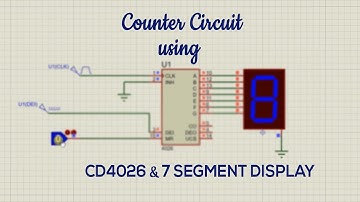 Counter with 7 segment display using CD4026 in Proteus