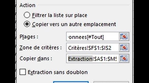 Macro Excel Filtre Avancé - liste item