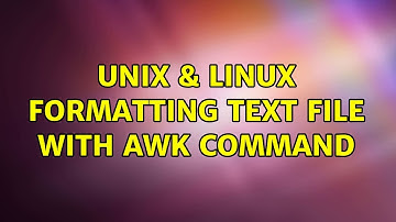 Unix & Linux: Formatting text file with awk command