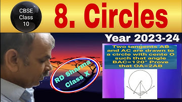 Two tangents AB and AC are drawn to a circle with cente O such that angle BAC=120° Prove that OA=2AB