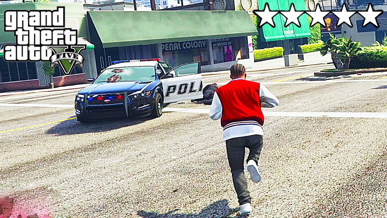 GTA 5 Franklin Goes Nuts! Five Star Police Rampage! (GTA V Mods) - YouTube
