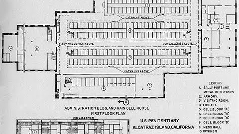 Prison Architect. The Real Map of Alcatraz