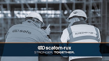 Building Garage Mobilis in Anderlecht with Scafom-rux Ringscaff modular scaffold system