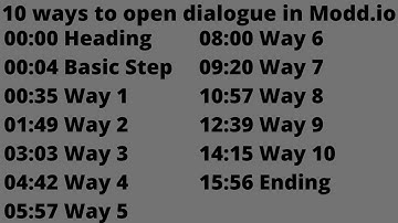 Modd.io-Open dialogue with 10 ways tutorial