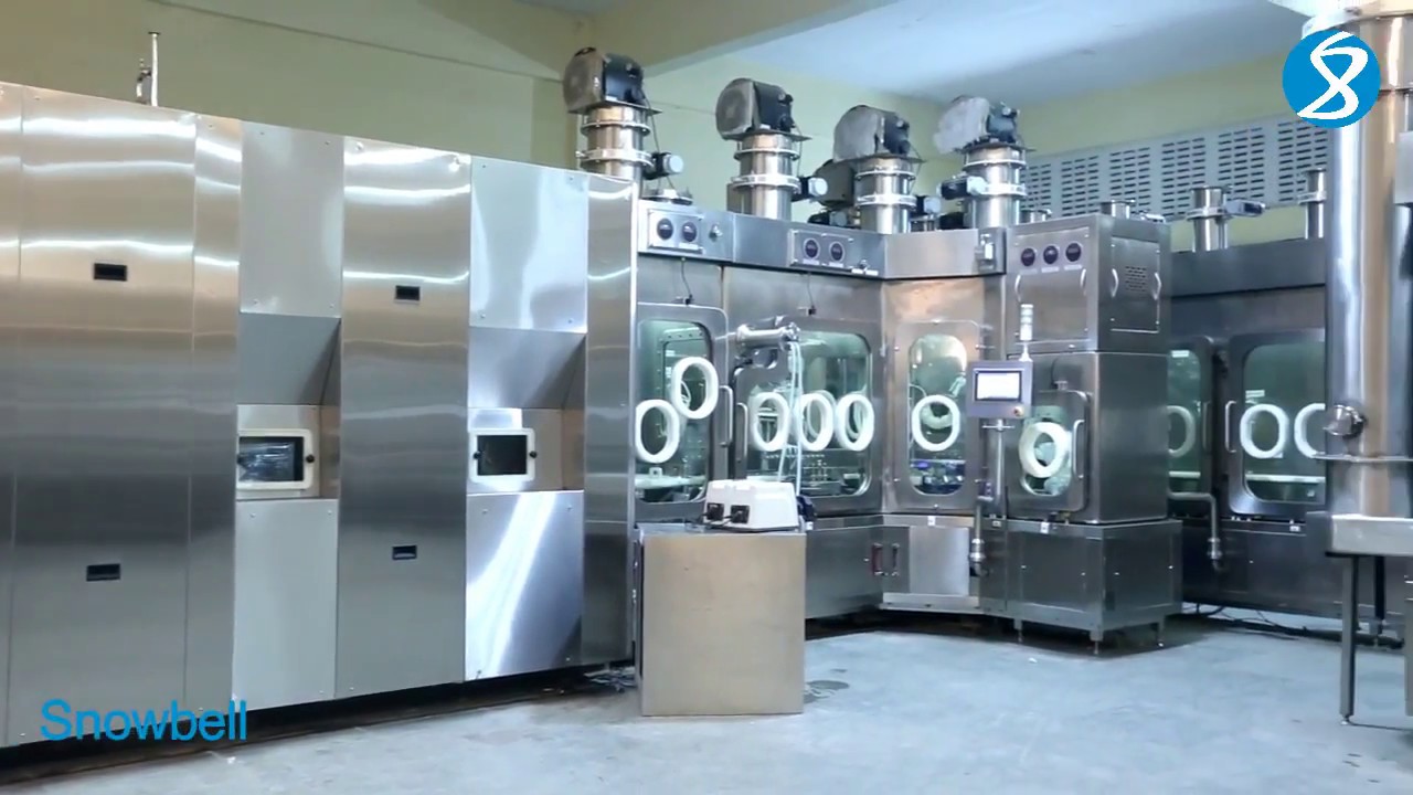 Snowbell Vial Liquid Filling Line in Isolator for Oncology Products