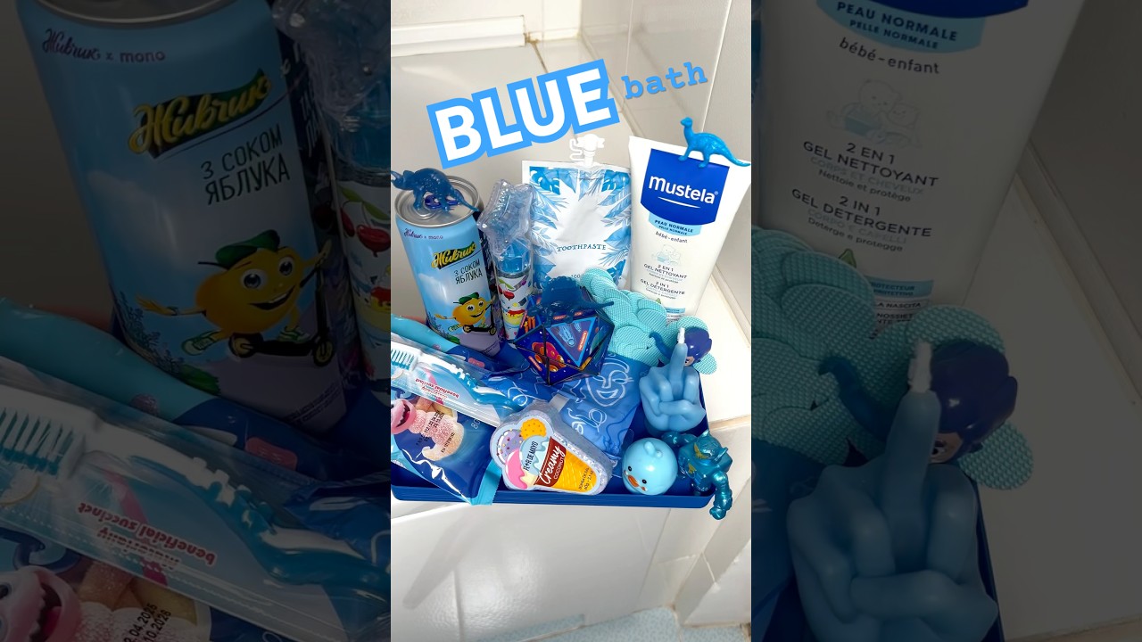 Blue bath asmr routine💦What colour next?