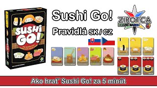 SushiGo! Jednoducha a zabavna Party hra - Pravidla SK CZ | Ako hrat SushiGo 5 minut