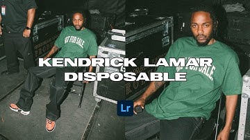 KENDRICK LAMAR Disposable Lightroom Presets | Film Presets Lightroom | Disposable Camera Effect