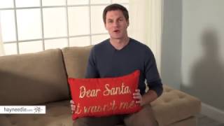 Thro by Marlo Lorenz Dear Santa It Wasn't Me Throw Pillow - Product Review Video