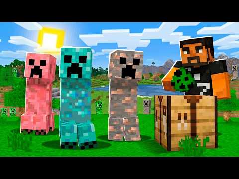 Minecraft but there are CUSTOM CREEPERS!!!