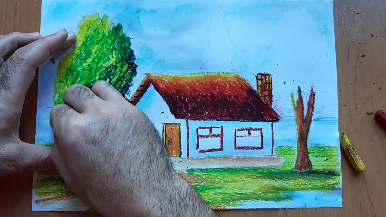 PASTEL BOYA ÇİMEN VE AĞAÇ YAPIMI YouTube PASTEL BOYA ÇİMEN VE AĞAÇ YAPIMI YouTube