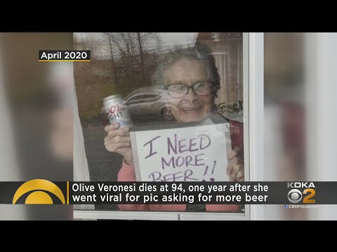 Olive Veronesi, Armstrong County Woman Who Went Viral For 'I Need More Beer!!' Pandemic Photo, Dies
