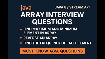 Top 3 Array Interview Questions in Java  #java #stream #spring