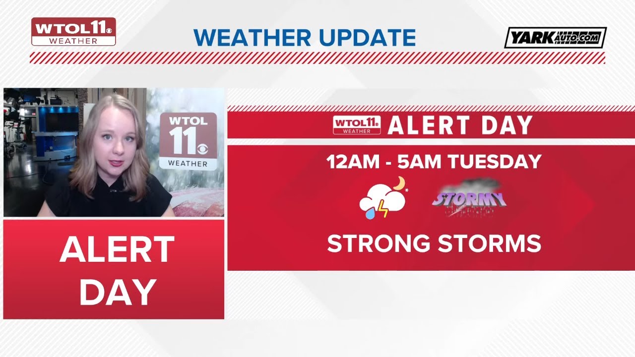 ALERT DAY WTOL 11 Weather update: Strong storms heading our way - YouTube