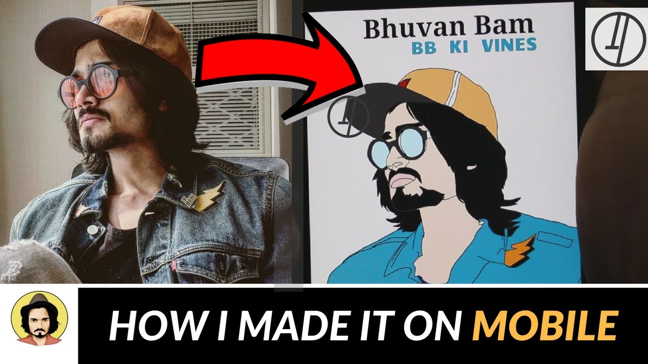 BB Ki Vines (Bhuvan Bam) Latest Vector Art Logo On Android || How I Made It || Tutorial