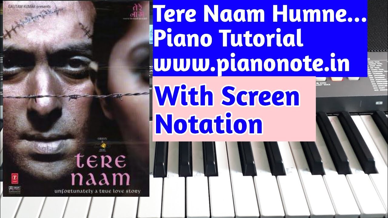 Tere Naam Title Track Piano Tutorial With Screen Notation  Julius Murmu Keyboard | Udit Narayan Pjtl