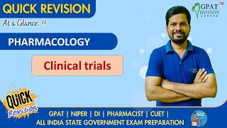 Clinical trials -Tricks & Mnemonics || Quick revision at a glance || PHARMACOLOGY #english