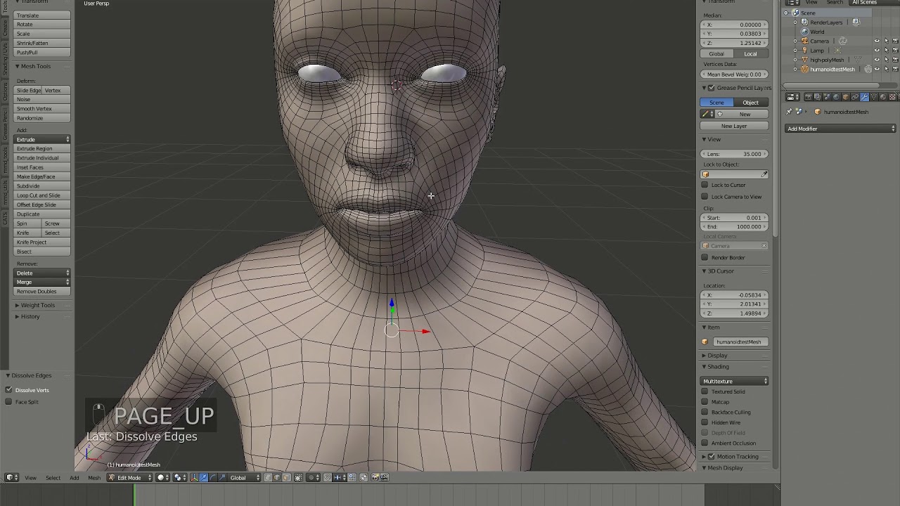 [VRChat] Manual decimate of a humanoid character from HumanMaker - YouTube