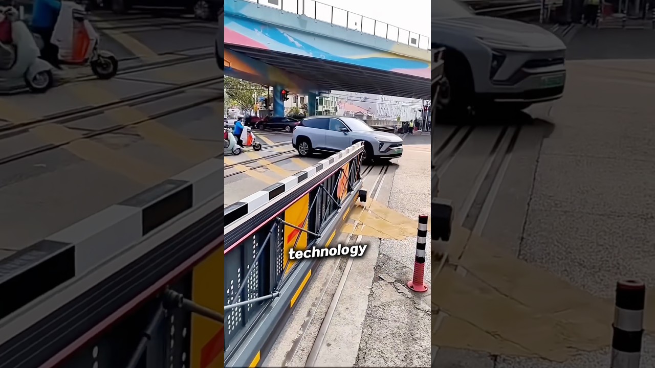 A Genius Sliding Gate to Cross the Road?!😮