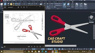 AutoCAD 3D Scissors Tutorial | Complete Assembly & Realistic Mechanical Modeling Step-by-Step