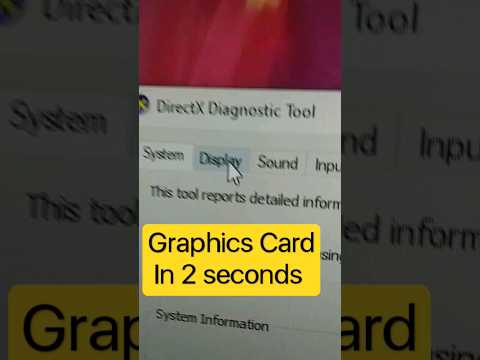 how to check graphics card in pc ।।how to check graphics card in laptop #computergraphics #shorts