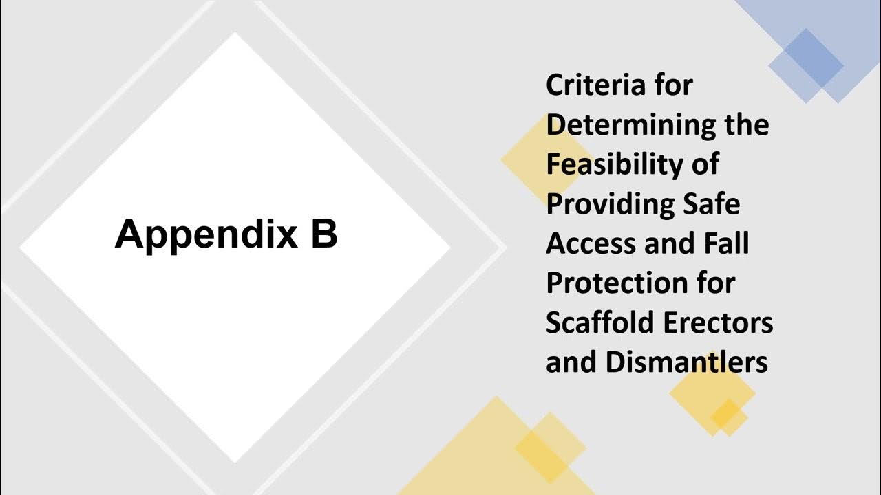 Osha 1926 subpart l appendix b criteria for determining the