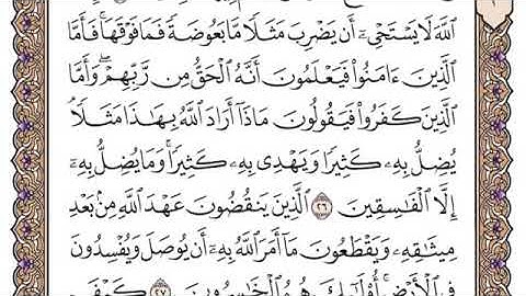 سورة البقرة من اية ٢٥ الى اية ٢٩ شيخ ياسر الدوسري