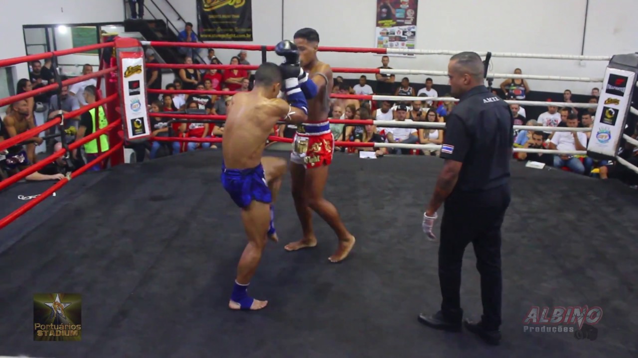 PORTUÁRIOS STADIUM - Thauan Laia ( Black Mamba) x Mecinho (Raja Thai) 55 kg