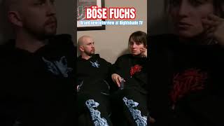 BÖSE FUCHS - Brand new interview at Nightshade TV #metal #metalcore #modernmetal #ndh #couplecore