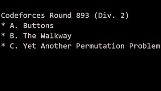 Codeforces Round 893 (Div. 2)