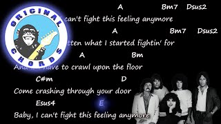 REO Speedwagon - Can't Fight This Feeling - Chords & Lyrics