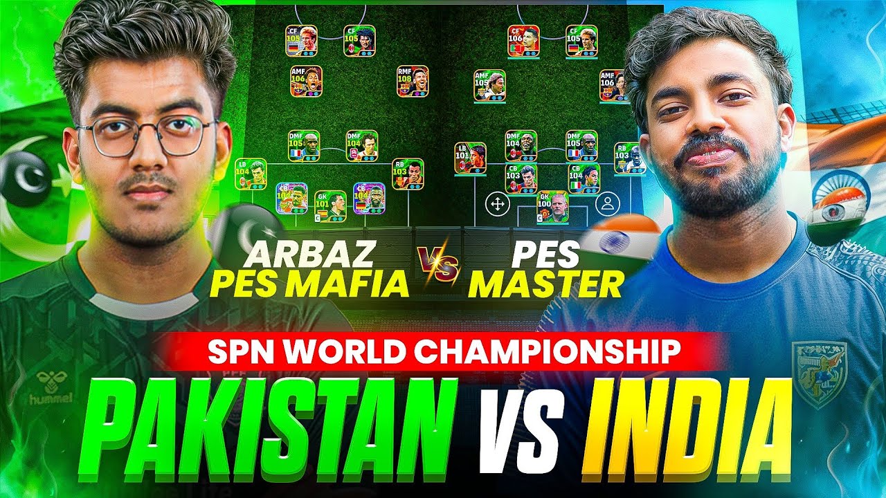 PES MASTER 🇮🇳 🆚️ 🇵🇰 ARBAZ PES MAFIA || INDIA VS PAKISTAN🤯🔥 || SPN WORLD CHAMPIONSHIP❤️‍🔥🥵