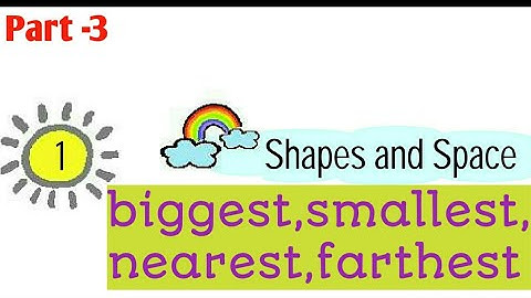 Ncert class 1 maths|ch.1 shapes and space|biggest,smallest,nearest,farthest