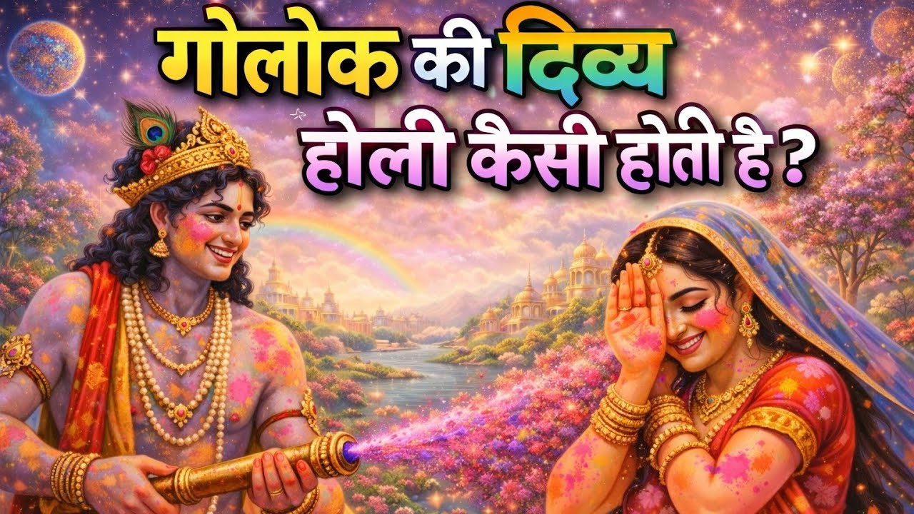 Golok Ki Divya Holi Kaisi Hoti Hai? | Radha Krishna Ki Adbhut Rang Leela 🌸✨