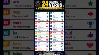 Learn 24 Helping Verbs in English | Easy Grammar for Beginners #grammarcourse#youtubeshorts