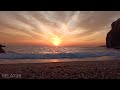 Sun set view  full relaxing music  sea roaring sounds  maditational sounds  relax24 