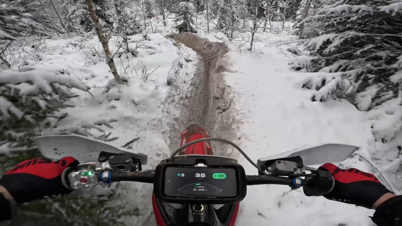 Racing a Stark Varg in the snow