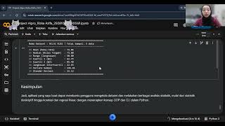Presentasi UAS  | Implementasi Aplikasi Analisis Statistik Berbasis Python Menggunakan OOP dan CLI