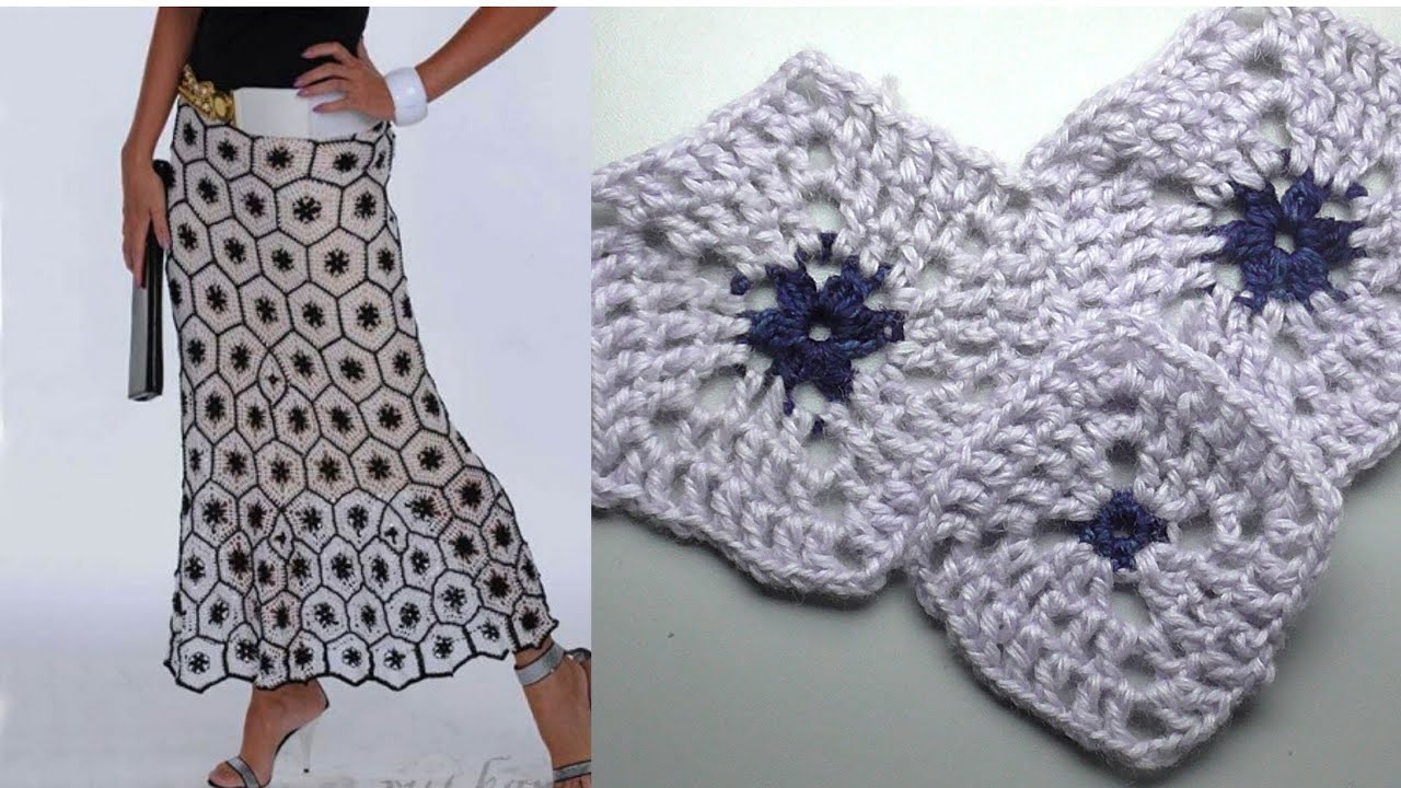 Юбка из шестиугольников.Как расклешить юбку из  шестиугольников