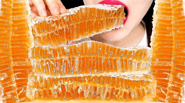 ASMR FROZEN HONEYCOMB 얼린 벌집꿀 먹방 EATING SOUNDS MUKBANG