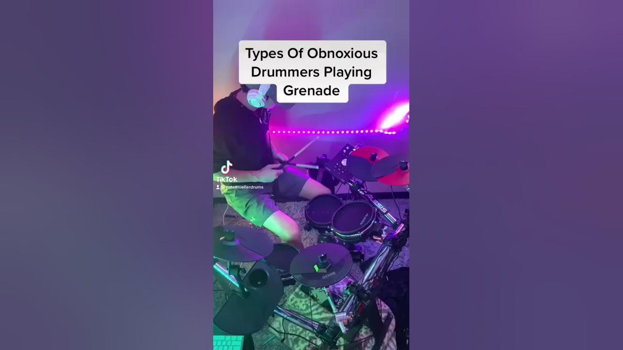 Types Of Obnoxious Drummers Playing Grenade #shorts #drums #drummer #music #drumming #drumcover